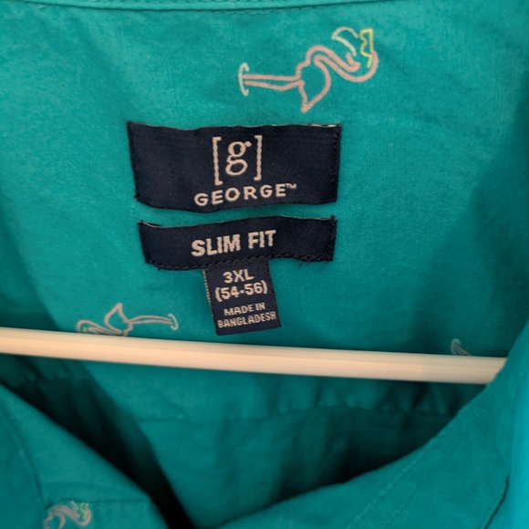 George Teal Casual Button Down Shirt - Picture 2 of 3